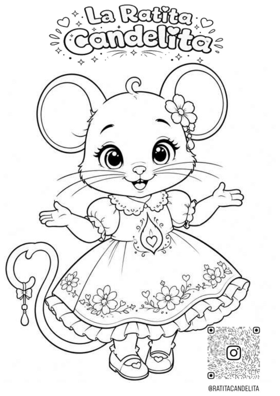 Dibujo para colorear de Candelita clásica